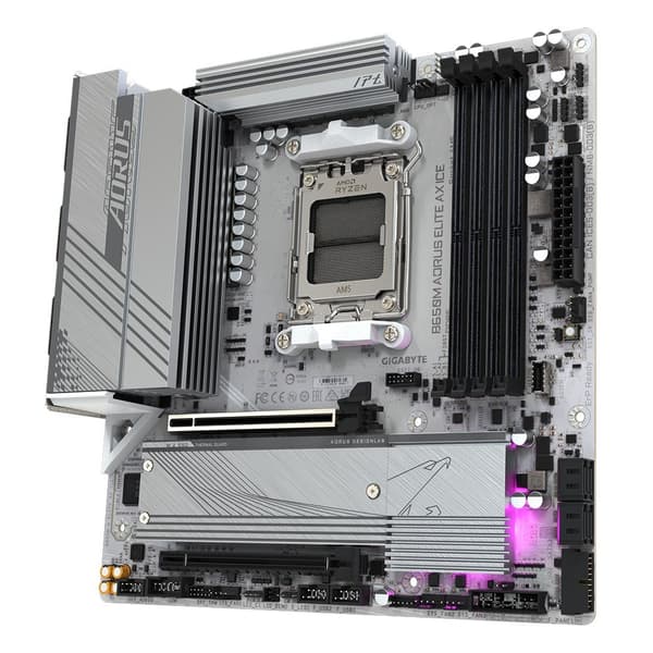 Gigabyte B650M AORUS ELITE AX ICE Bundkort