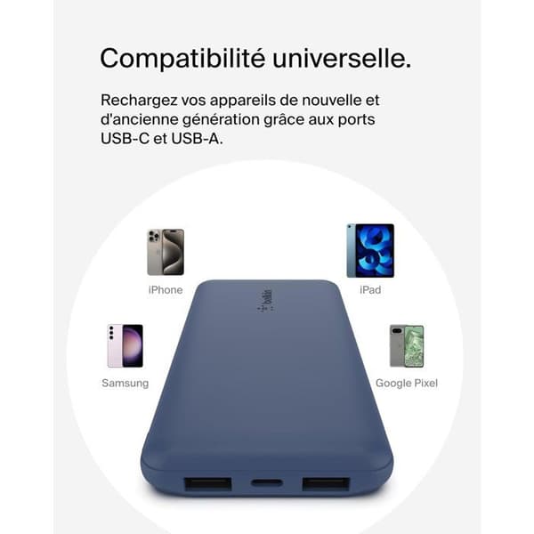Externt batteri - BELKIN - 10 000 mAh - Blå