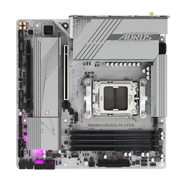 Gigabyte B650M AORUS ELITE AX ICE Bundkort