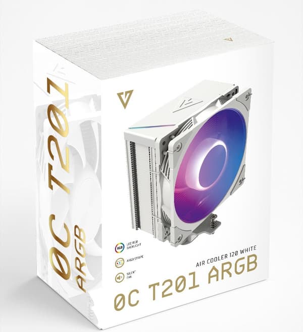 MODECOM Volcano 0C T201 ARGB Processor Luftkøler 12 cm Hvid