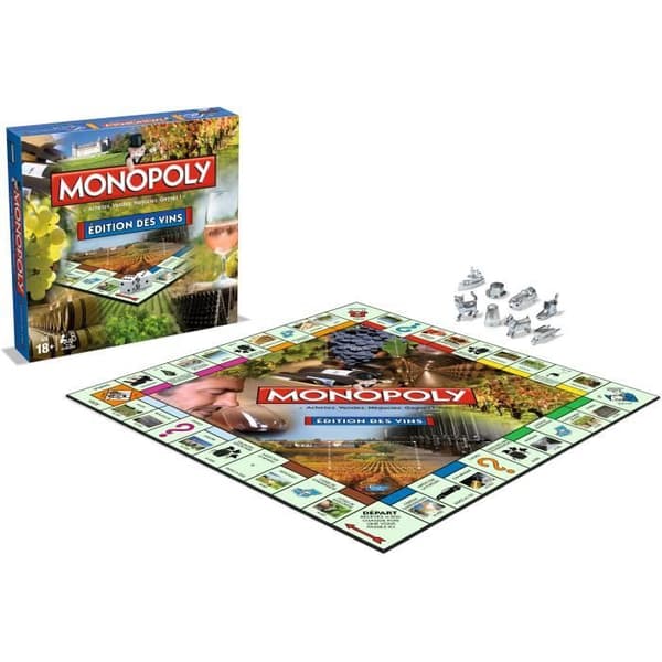 MONOPOLY Wine Editions. Lautapeli. Ranskankielinen versio