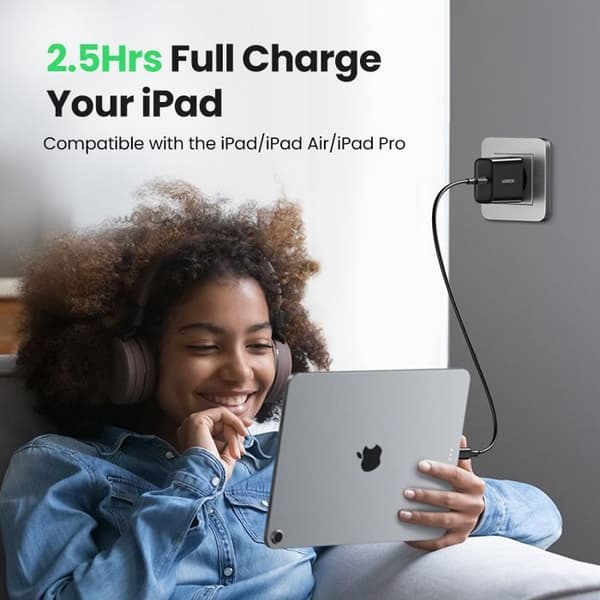 UGREEN Vægoplader - 1 USB-C Port - 20W - Sort