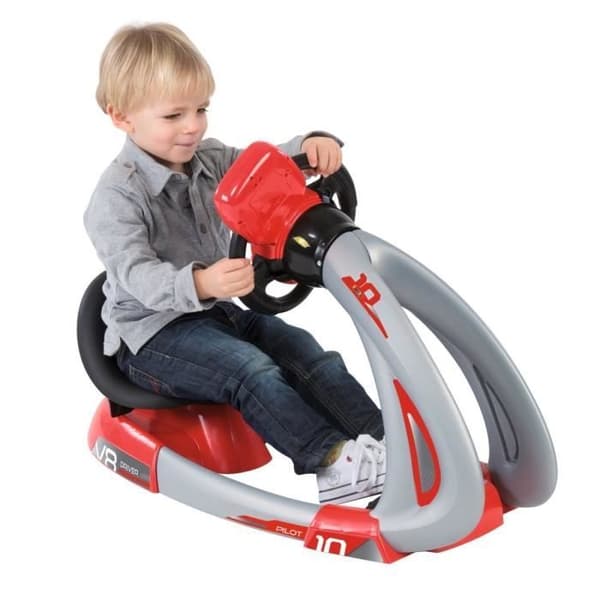 Smoby - Pilot V8 -ajosimulaattori - Punainen ja musta - 370206