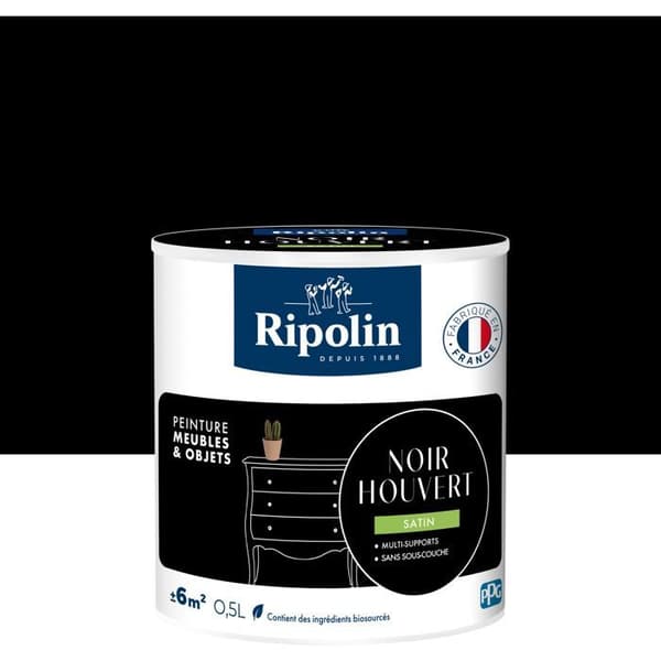 Møbel- og objektmaling - Sort eg - Satin finish - Ripolin - 0,5L