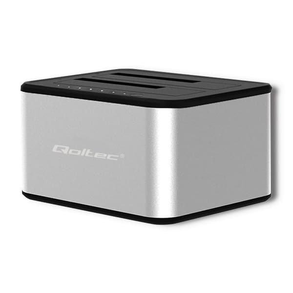 Qoltec 5316 2x HDD / SSD dockingstation | 2,5"/3,5" SATA | USB 3.0 | Kloning