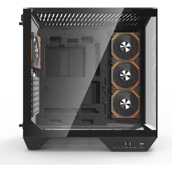 Kabinet uden strømforsyning - DARKFLASH DY470 - Cube - ATX-format - Sort