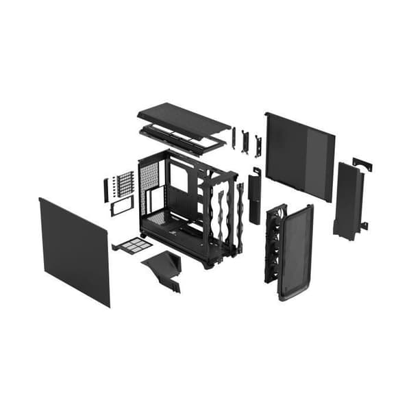 PC-chassi - FRACTAL DESIGN - Meshify 3 XL Solid - E-ATX (330 mm) / SSI-EEB / SSI-CEB - 3 fläktar - 20 Gbps USB Typ C - Svart