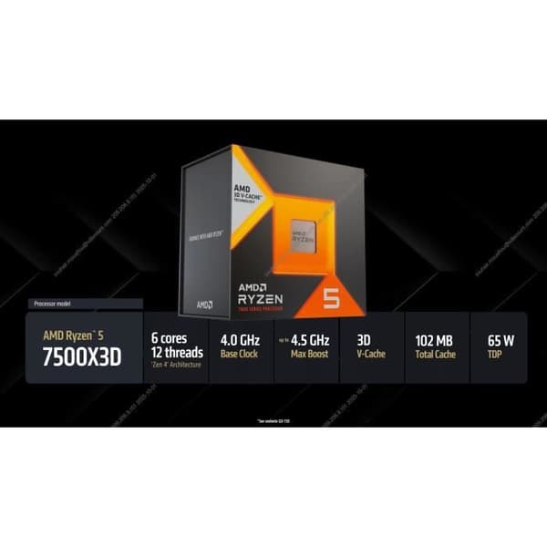 Suoritin - AMD - Ryzen 5 - 7500X3D