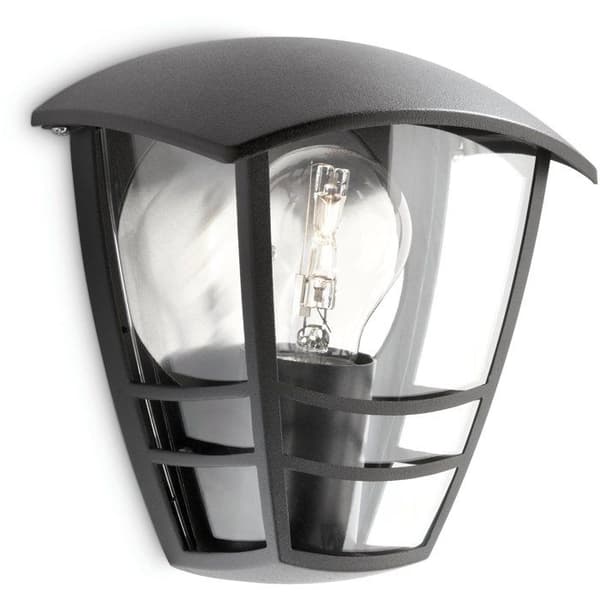 Ulkoseinävalaisin - PHILIPS - Creek - Musta - IP44 - E27