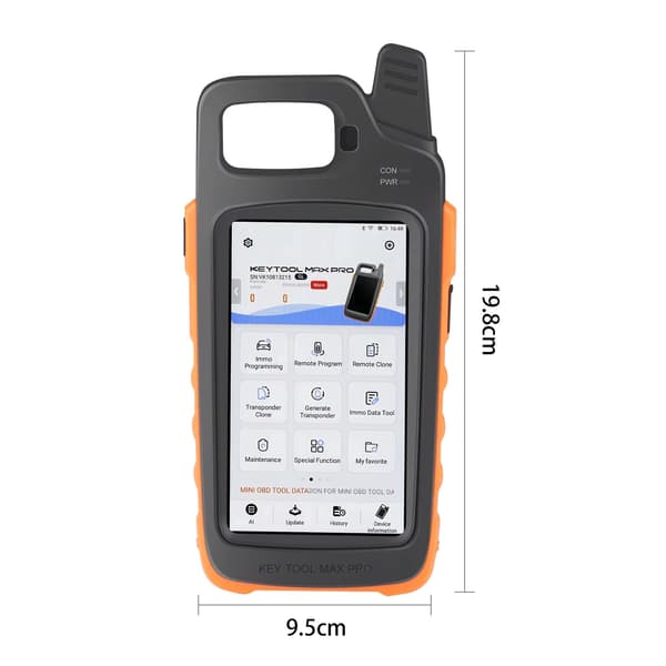 VVDI Key Tool Max Pro med MINI OBD-verktygsfunktion, stöder batterispänning och läckström