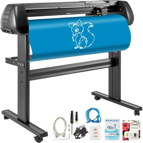 28 tum vinyl skärplotter, digital LCD-display, USB och COM-gränssnitt, högprecisionsdrift, stor skärbredd, justerbar hastighet/styrka