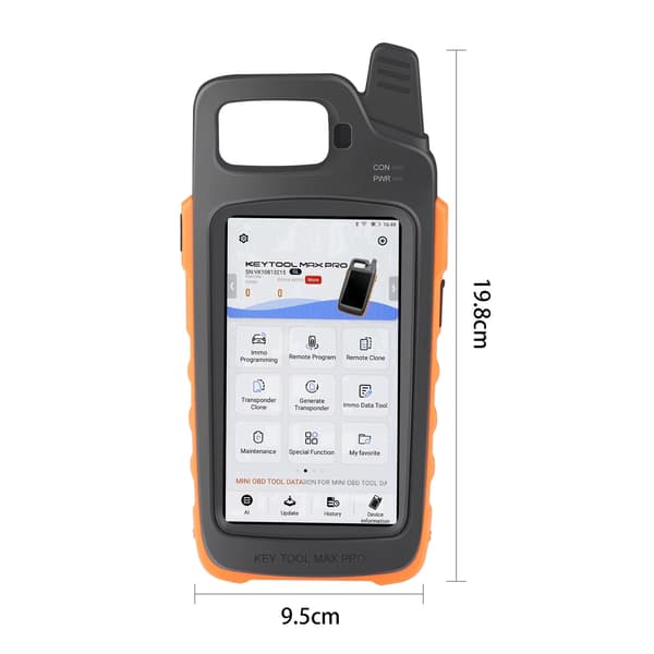 VVDI Key Tool Max Pro med MINI OBD-verktygsfunktion, stöder batterispänning och läckström