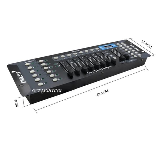 192 DMX-scenbelysningskontroller, 512 DMX-konsoler, DJ-kontrollutrustning, 8 programmerbara scener, automatisk triggerstatus