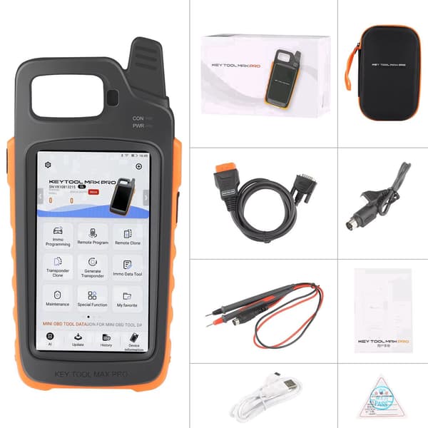 VVDI Key Tool Max Pro med MINI OBD-verktygsfunktion, stöder batterispänning och läckström