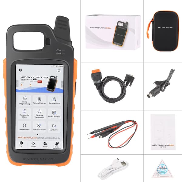 VVDI Key Tool Max Pro med MINI OBD-verktygsfunktion, stöder batterispänning och läckström