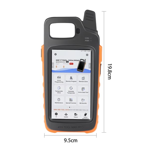 VVDI Key Tool Max Pro med MINI OBD-verktygsfunktion, stöder batterispänning och läckström