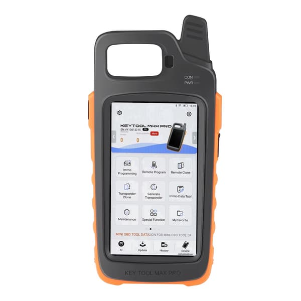 VVDI Key Tool Max Pro med MINI OBD-verktygsfunktion, stöder batterispänning och läckström
