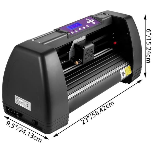 375 mm manuell vinylskärplotter med LCD-panel och COM, USB, U-disk portar, stöder offline-drift, exakt skärning, kompakt struktur
