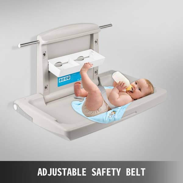 Säker väggmonterad babyblöjbytesstation, Vikdesign, snabb och enkel installation