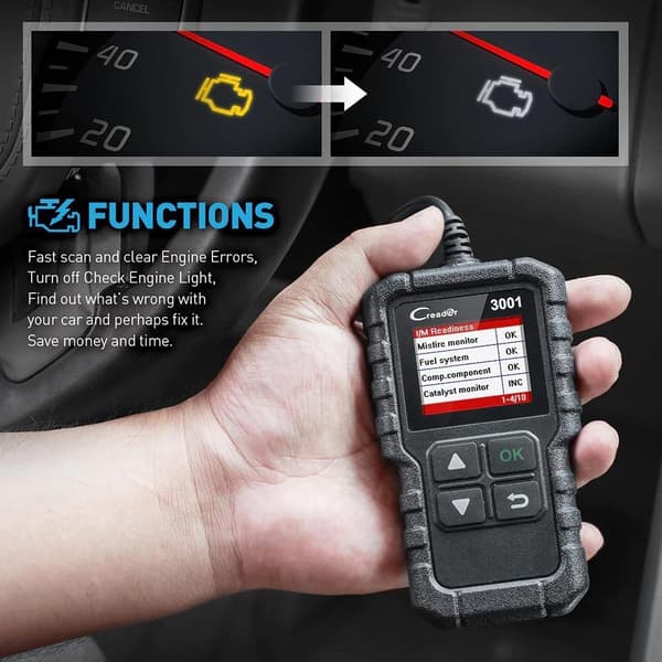 OBD2-skanner, bildiagnostikverktyg, fordonsskanner, bil läsare, stöder full OBDII/EOBD-funktioner
