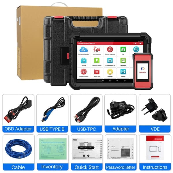 OBD OBD2 fordonsskanner med SMARTLinkC/OBD1-adapter, bildiagnostikverktyg, avancerad fullständig systemdiagnos