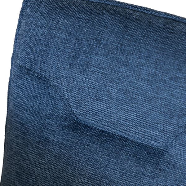 Stoppade stolar i blått polyestertyg - 2-pack - 60 x 48 x 85 cm