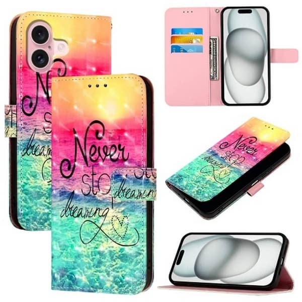 Lompakkokotelo Apple iPhone 17 – Never Stop Dreaming