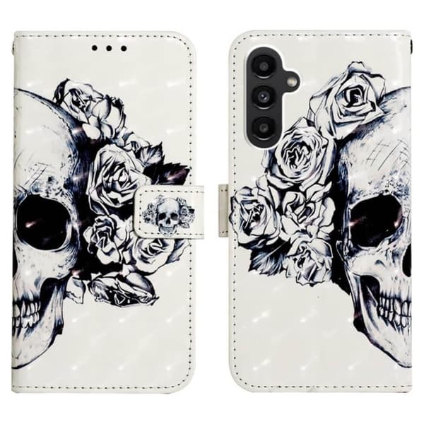 Pung Etui Samsung Galaxy A17 - Dødningehoved / Roser