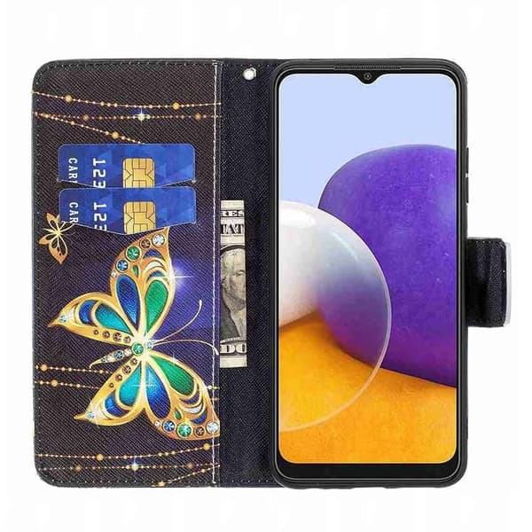 Plånboksfodral Samsung Galaxy A17 - Guldfjäril
