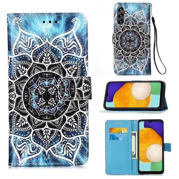 Pung Etui Samsung Galaxy A17 - Blå Mandala