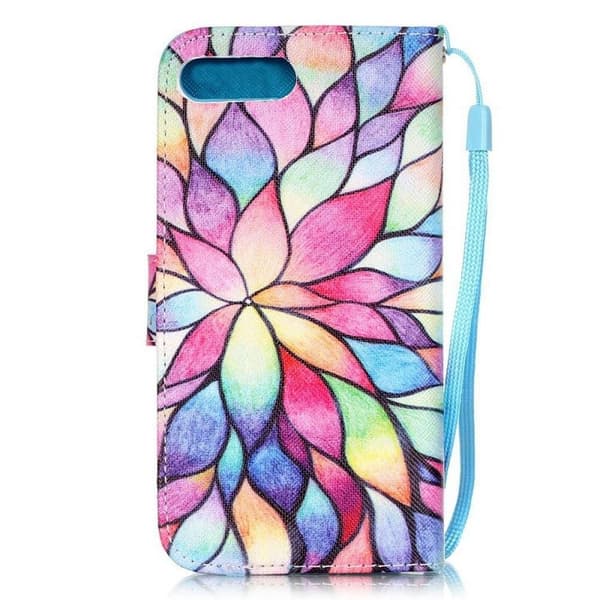 Pung Etui Apple iPhone 8 – Farverige Blomsterblade