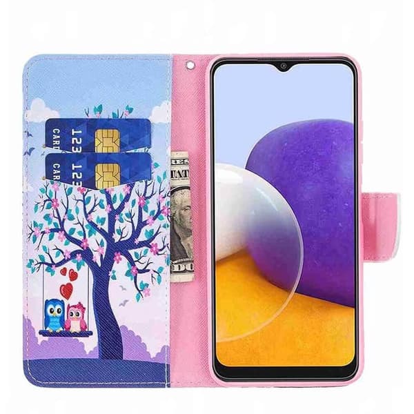Plånboksfodral Samsung Galaxy A35 - Ugglor på Gunga