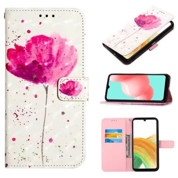 Plånboksfodral Samsung Galaxy A35 - Rosa Blomma