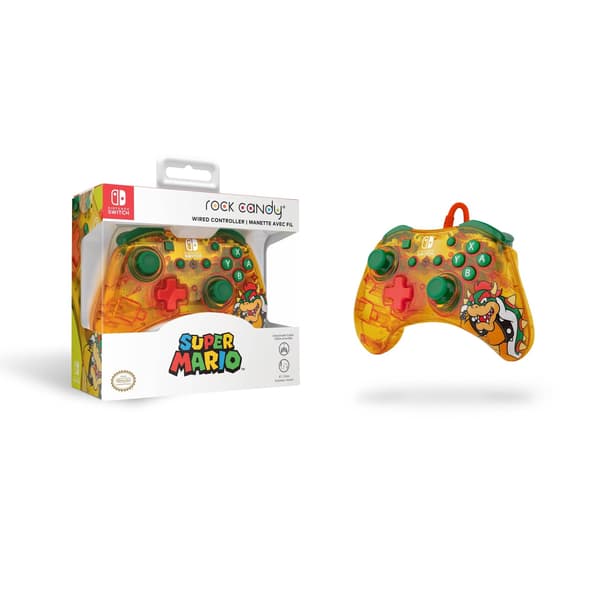 Rock Candy Kontroller med Ledning med Bilde av Bowser