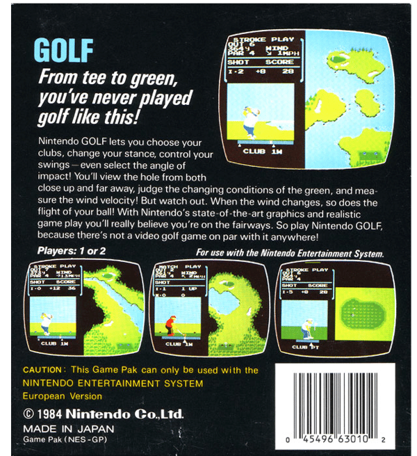 Golf - Nintendo 8-bit/NES - PAL B/SCN (Begagnad)