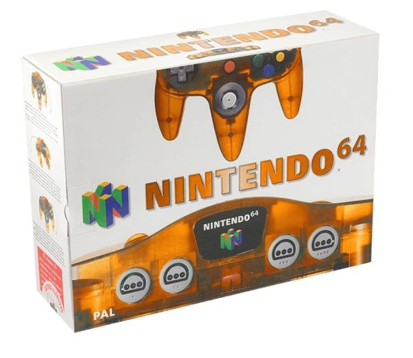 Nintendo 64 Console Clear Fire Orange (BRUGT VARE)