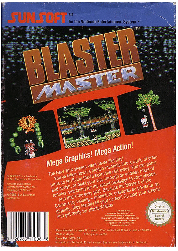 Blaster Master - Nintendo 8-bit/NES - PAL B/SCN (BRUKT VARE)