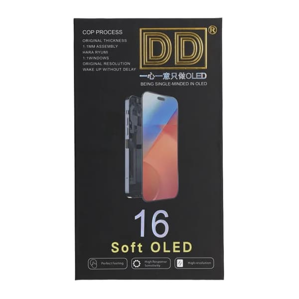 Soft OLED Skärm till iPhone 16 - DD Diagnostic Pass
