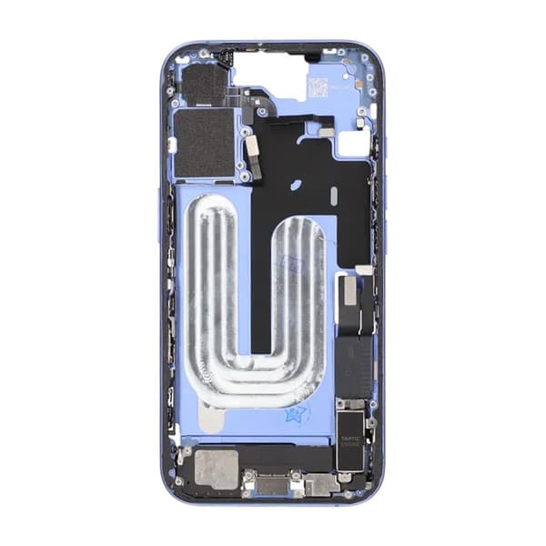 Mittenram med smådelar för iPhone 16 - Blå OEM