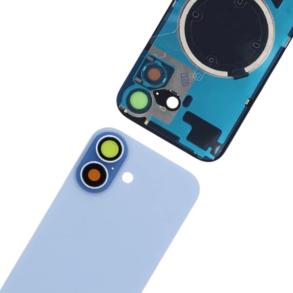 Baksida Glas med smådelar för iPhone 17 - Blå