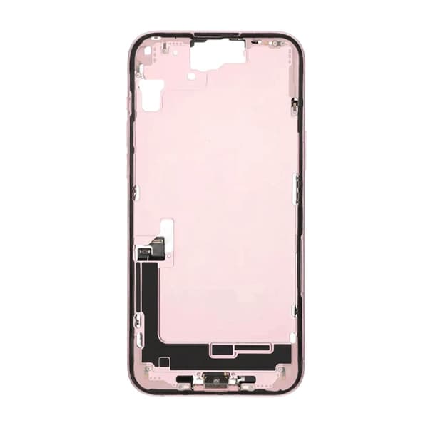 Mittenram med smådelar för iPhone 15 Plus - Rosa OEM