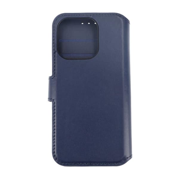 iPhone 15 Pro Plånboksfodral Läder Rvelon - Blå
