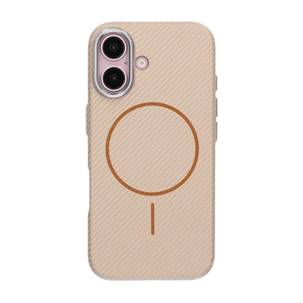 iPhone 16 Mobilskal Carbonmönstrad - Guld