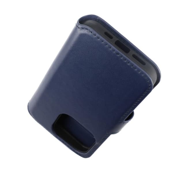 iPhone 15 Pro Plånboksfodral Läder Rvelon - Blå