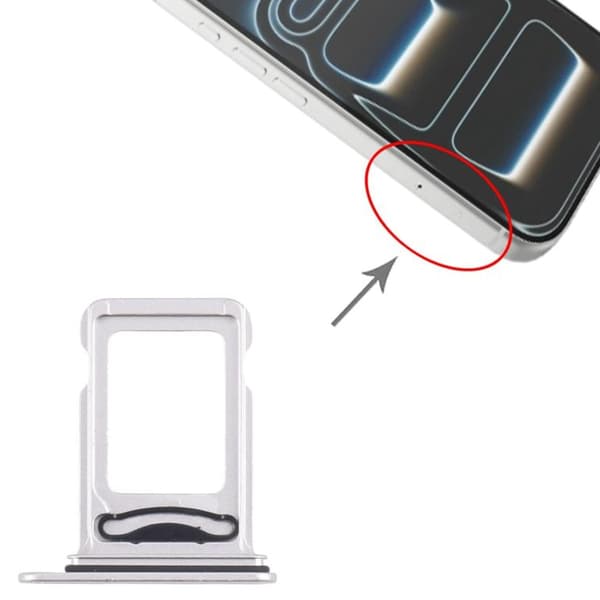 Simkortshållare Dual SIM för iPhone 17 Pro - Silver