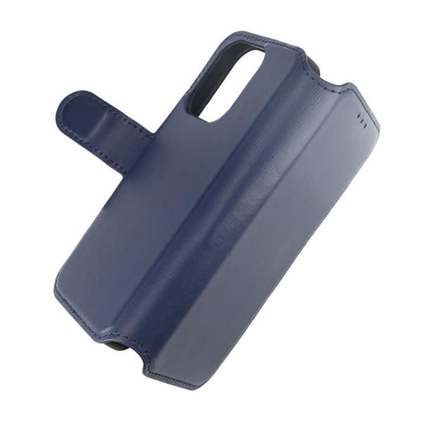 iPhone 15 Pro Plånboksfodral Läder Rvelon - Blå