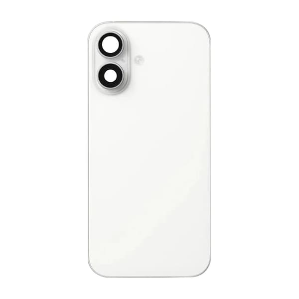 iPhone 16 Plus Baksida Glas med smådelar - Vit