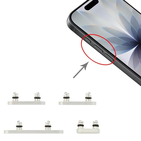 Knappsats för iPhone 17 - Vit