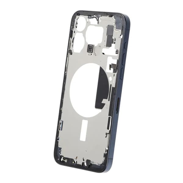 Mittenram med smådelar för iPhone 15 Pro Max - Blå Titan OEM