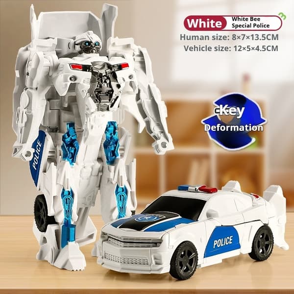 2025 Deformation Car Robot Legetøj - Et-trins transformerende actionfigur til børn, puslespilsmodel